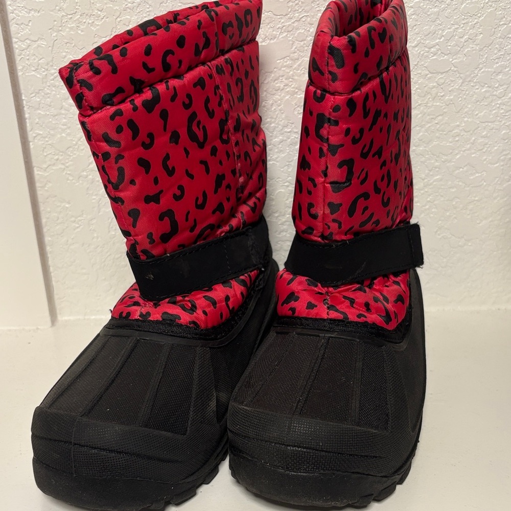 Pink Leopard Print Winter Boots - Kids Snow Boot Style